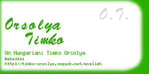 orsolya timko business card